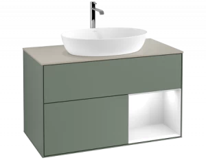 Villeroy&Boch Тумба под раковину Прямоугольная версия F783GFGM Finion Olive Matt Lacquer