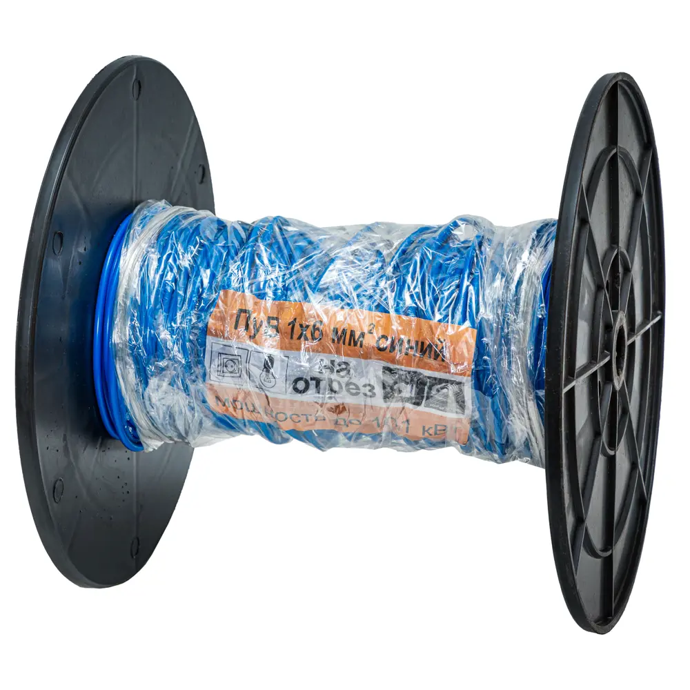 Провод Камкабель ПУВ 1x2.5 мм на отрез ГОСТ цвет синий STLM-2104804 - Вид №1