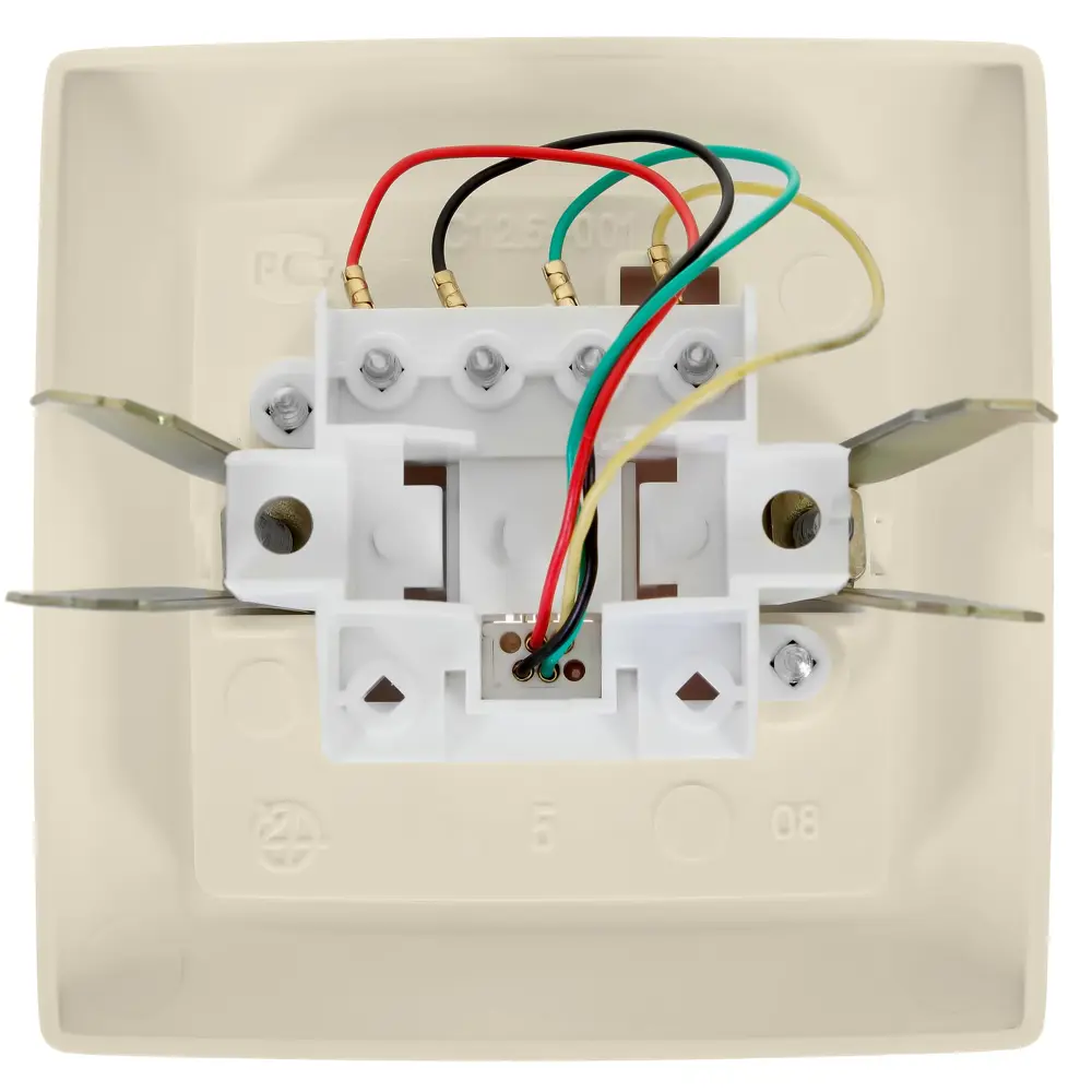 Телефонная розетка встраиваемая Reone RJ11, цвет слоновая кость STLM-2174978 - Вид №2