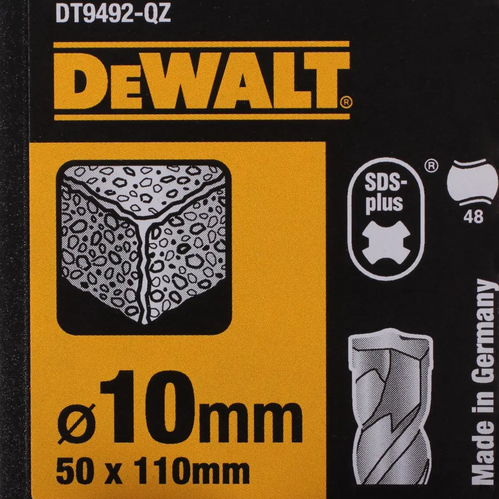 Бур по бетону SDS-plus 10х50х110 мм DeWalt DT9492 STLM-2117470 - Вид №3