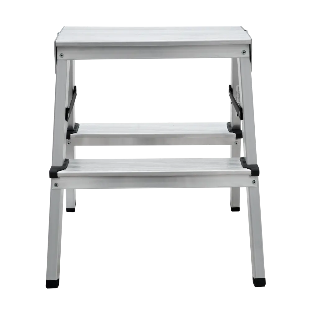 Стремянка двухсторонняя Новая Высота Kroft 1120 2 ступени алюминий STLM-2044049 - Вид №2