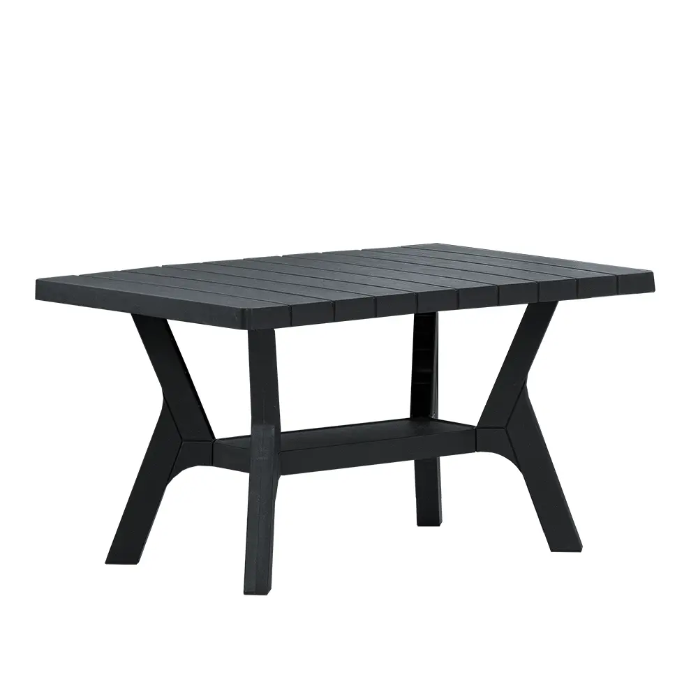 Садовый стол нераздвижной Adriano Easy Comfort 76.1x76.1x41.7 см пластик графитовый STLM-2039136 - Вид №2