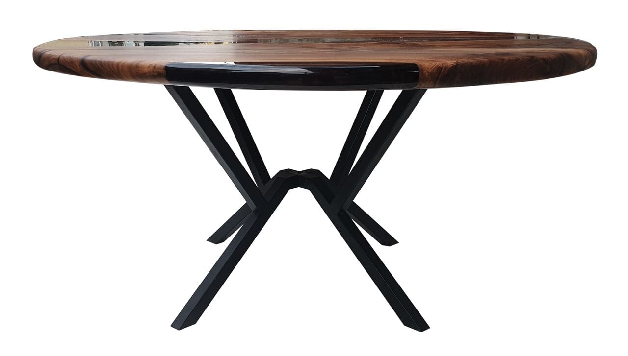 Круглый стол из смолы и орехового дерева Legnor LEG2408731 ARCH-00139281 - Вид №12