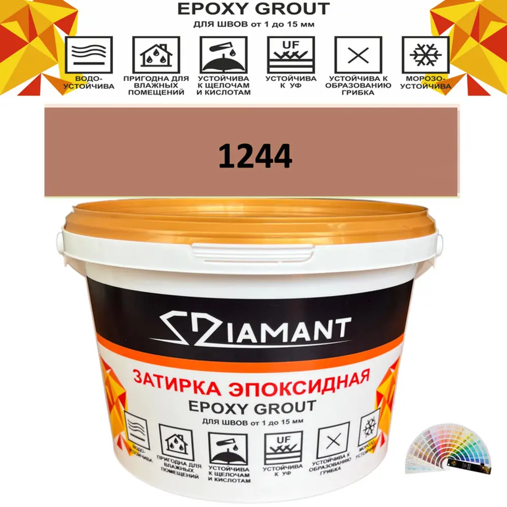 90391321 Затирка эпоксидная Живая Краска Diamant color DC12441 2.5кг цвет 1244 STLM-0945372