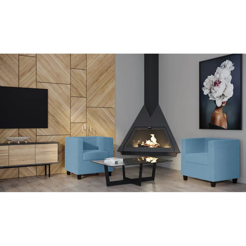 Кресло полиэстер Seasons Корса 73x65x73 см цвет голубой STLM-2182155 - Вид №2