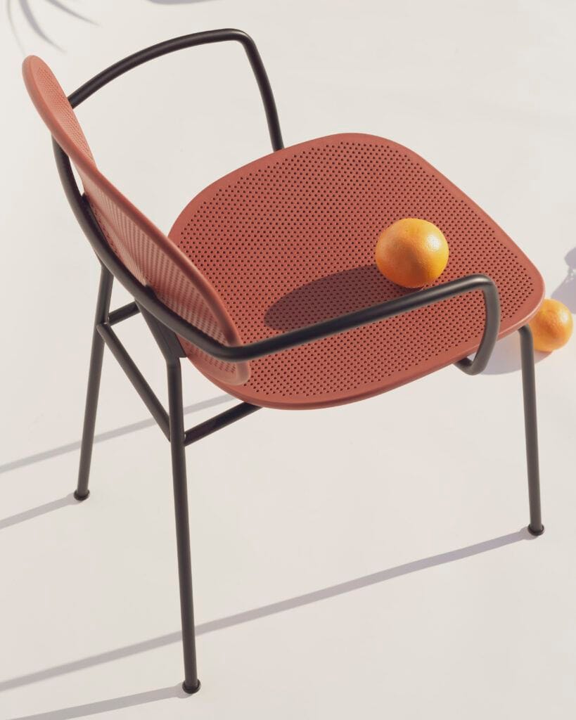 Стул из армированного стекловолокном полиэстера (PRFV) с подлокотниками Infiniti круглый стержень ARCH-00141195 - Вид №8