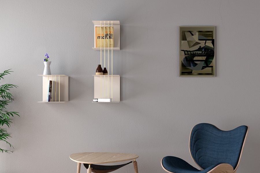 Полка с разделителем Teaser, серая UMAGE 5005 - Вид №1