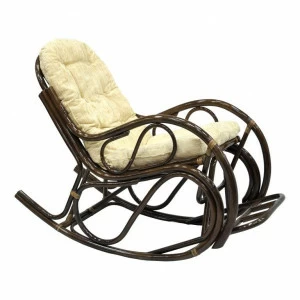 Кресло-качалка коричневое Lucky ЭКО ДИЗАЙН ПЛЕТЕНАЯ 009707 Бежевый;коричневый