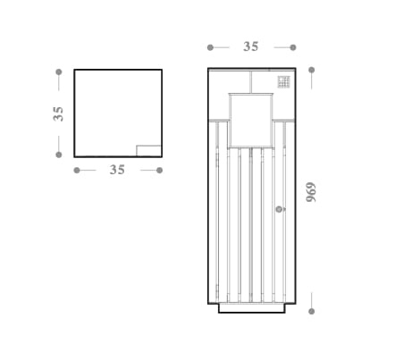 Деревянная корзина для мусора DIMCAR TARGET ARCH-00107168 - Вид №2