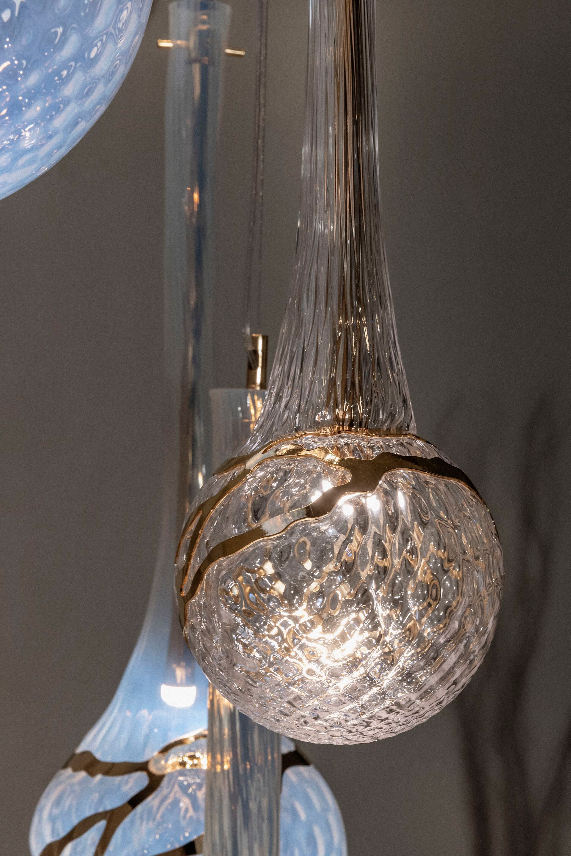 Люстра из дутого стекла Patrizia Volpato лунные капли ARCH-00077590 - Вид №4