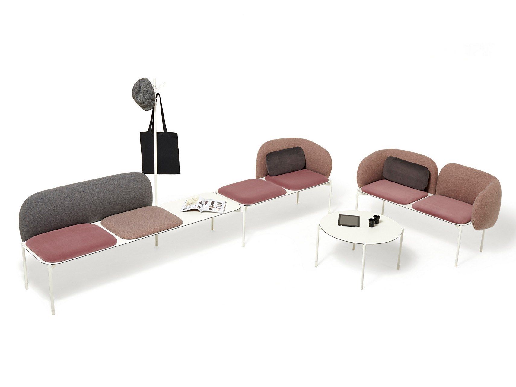 Модульная скамья из ткани со спинкой Diemme ARCH-00117888 - Вид №1