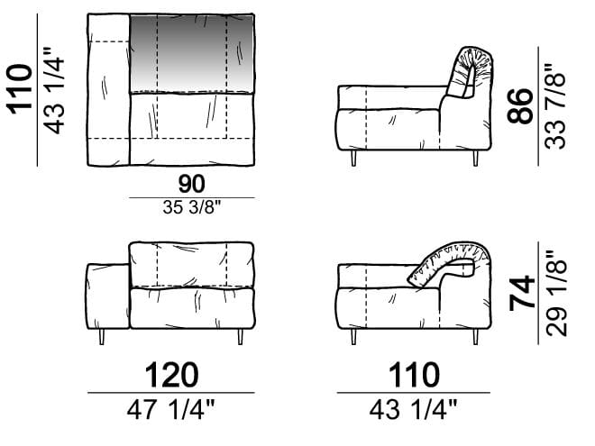 Секционный кожаный диван Arketipo CRAZY DIAMOND ARCH-00133462 - Вид №16