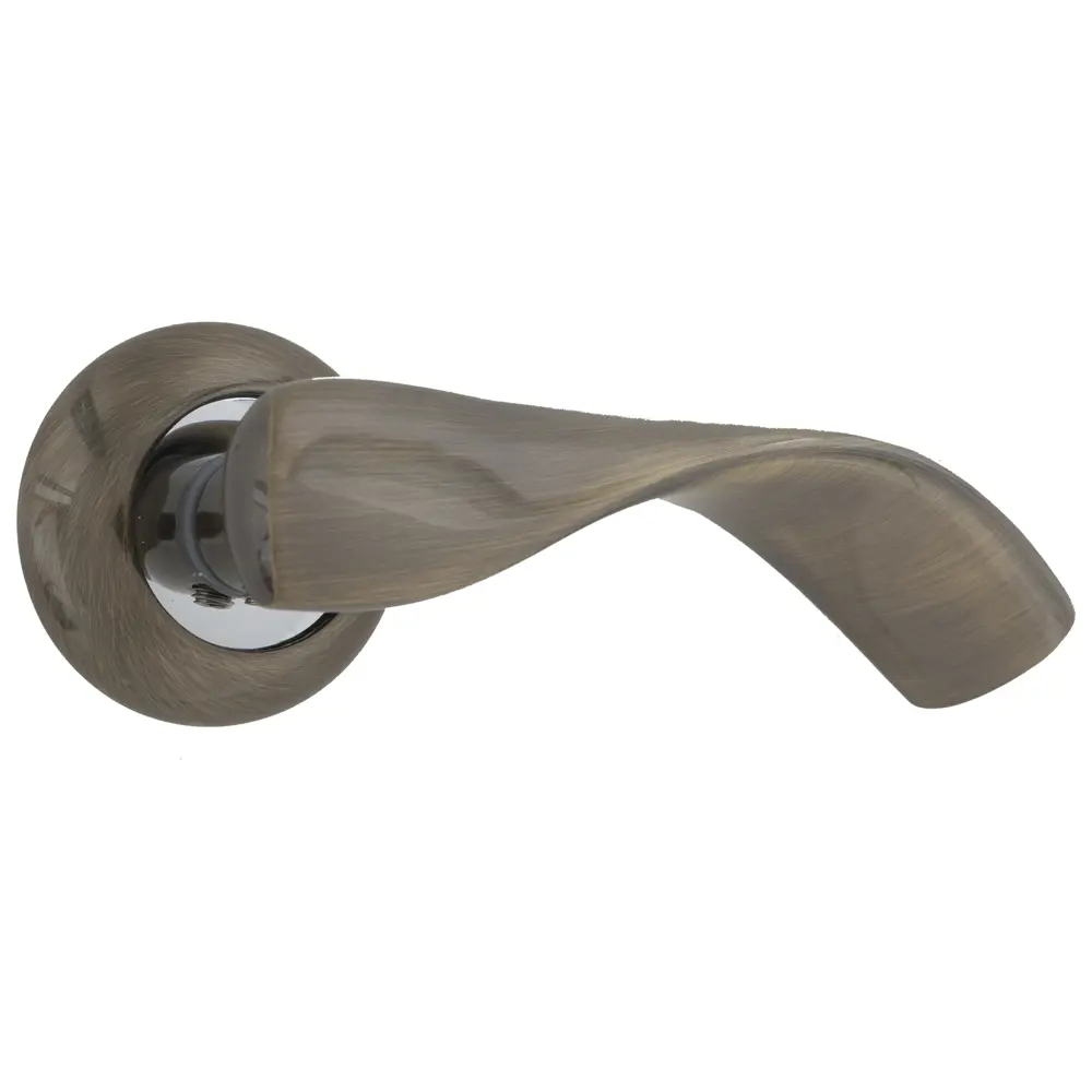 Ручки дверные на розетке Kerron DR7090, ЦАМ, цвет старая бронза STLM-2212572