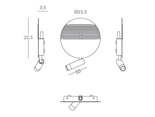 Регулируемый металлический светодиодный настенный светильник Olé Lighting Dial ARCH-00105523 - Вид №2