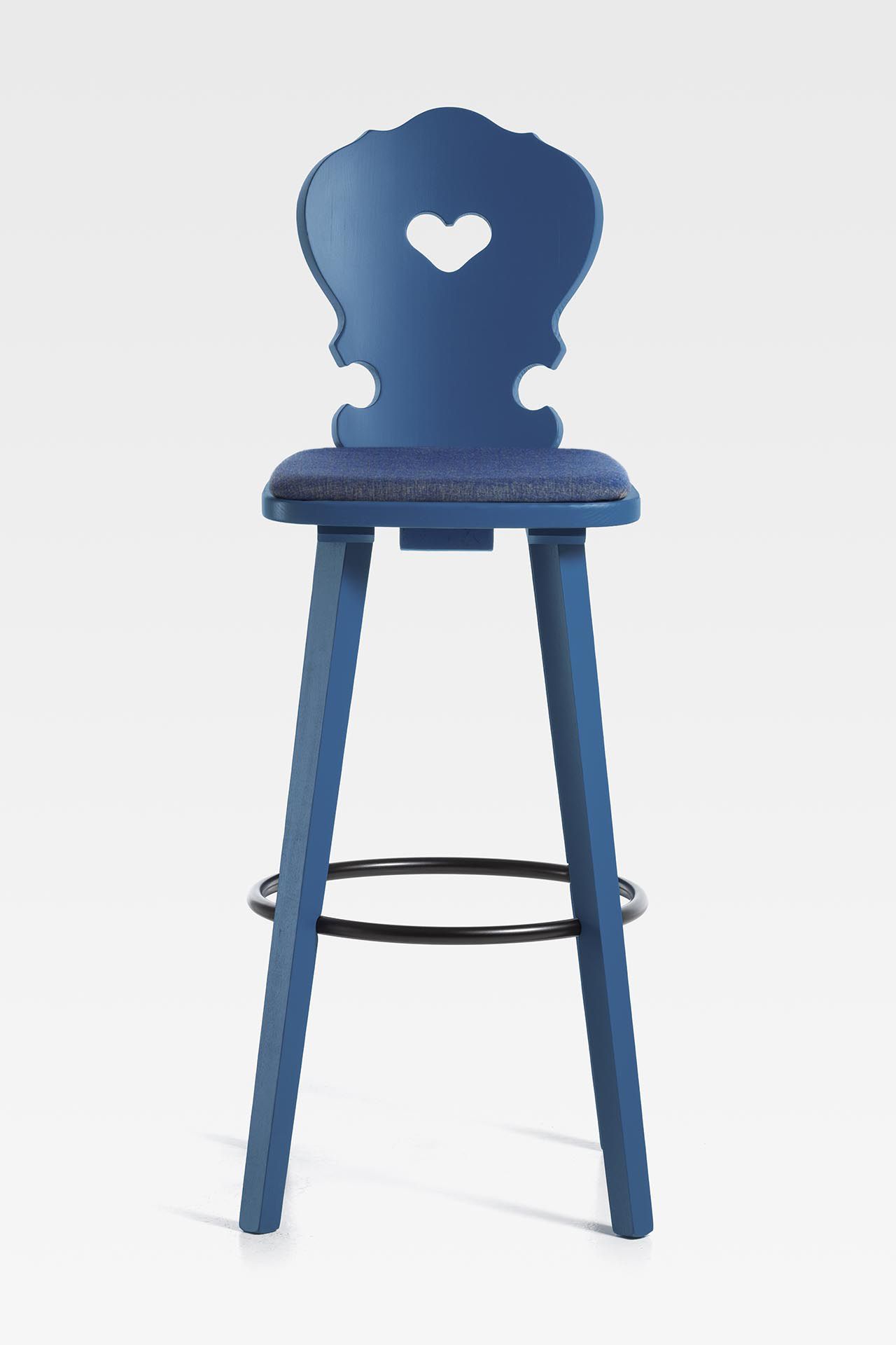 Высокий стул из ели с мягким сиденьем SIPA Вена ARCH-00130176 - Вид №4