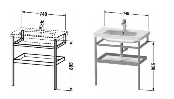 Напольная вешалка для полотенец с полкой In Stock Duravit ARCH-00066233 - Вид №2