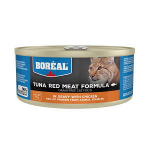 ПР0058958 Корм для кошек красное мясо тунца в соусе с курицей банка 80г Boreal