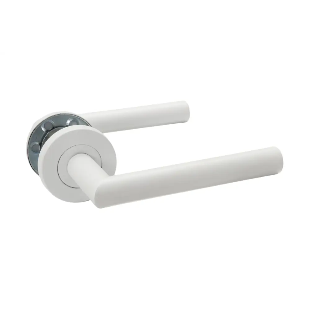 Дверная ручка на розетке Edson EDS-15-R0 без запирания цвет белый STLM-2112813