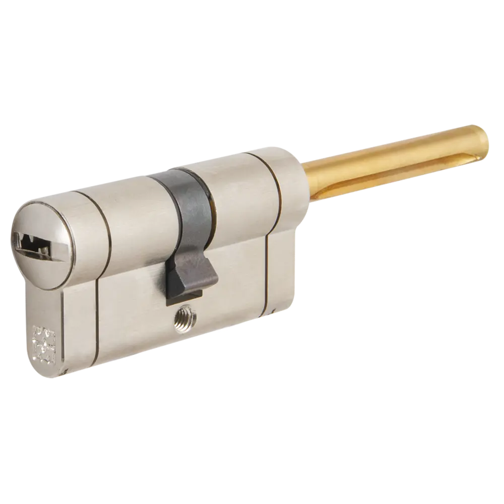 Цилиндр Mottura Champions 48 C48P513101C5, 46x10x26 мм, ключ/шток, цвет матовый никель, без вертушки STLM-2063370