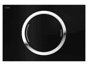421860 MEPA  Смыв унитаза Кнопка смыва MEPAorbit design, технология двойного смыва, частично встроенная стекло черный