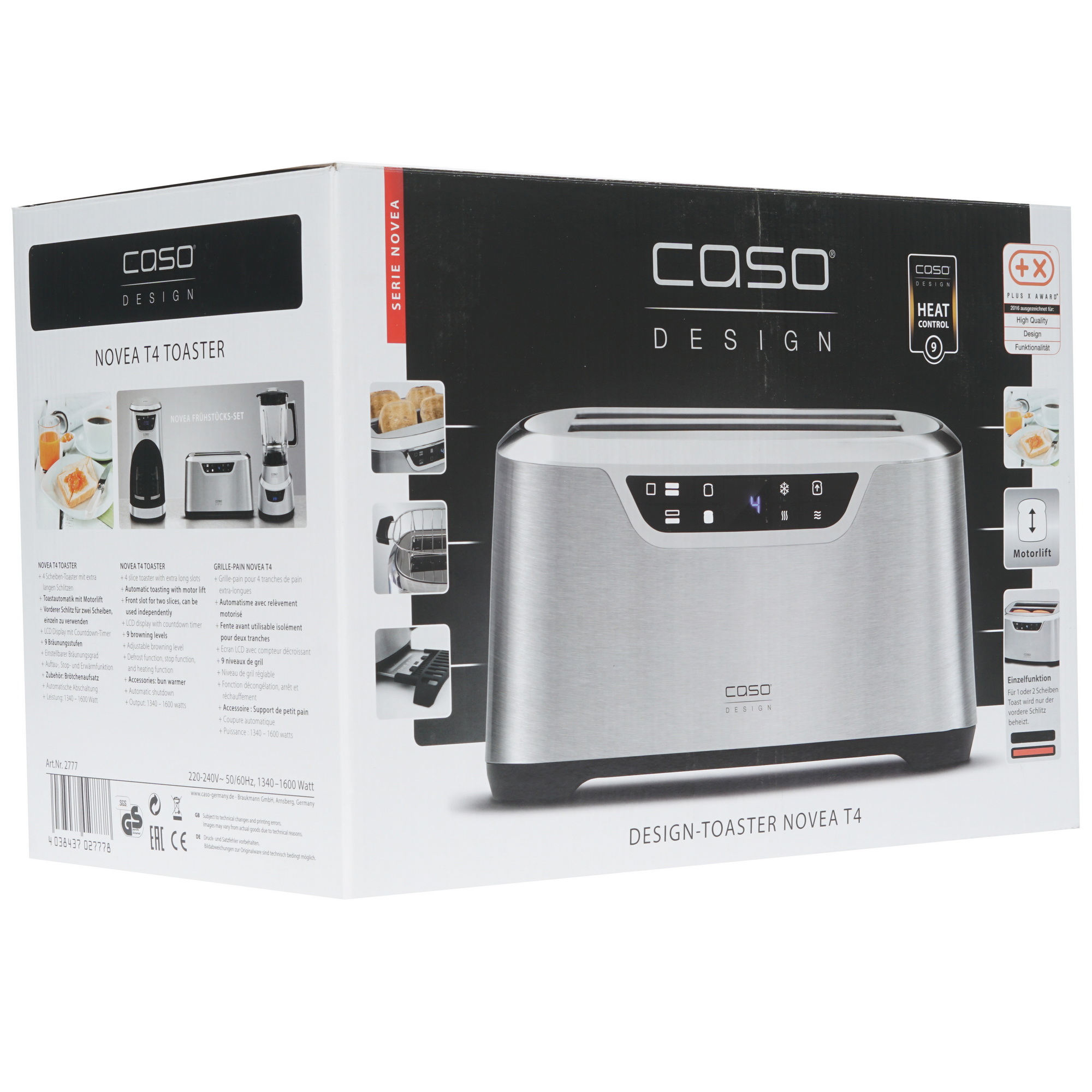 7940787 Тостер CASO NOVEA T4 серебристый STDN-0023828 - Вид №7