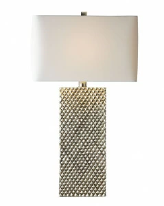 Настольная лампа "Айкон" CLM312 LOUVRE HOME ВАЗА 119329 Белый;серебро