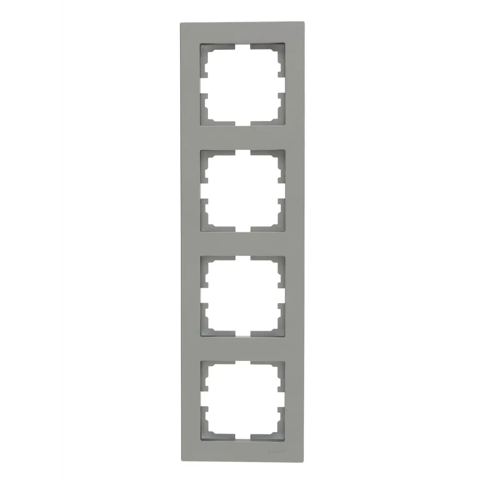Рамка для розеток и выключателей Lezard Vesna 4 поста цвет платина STLM-2043098 - Вид №2
