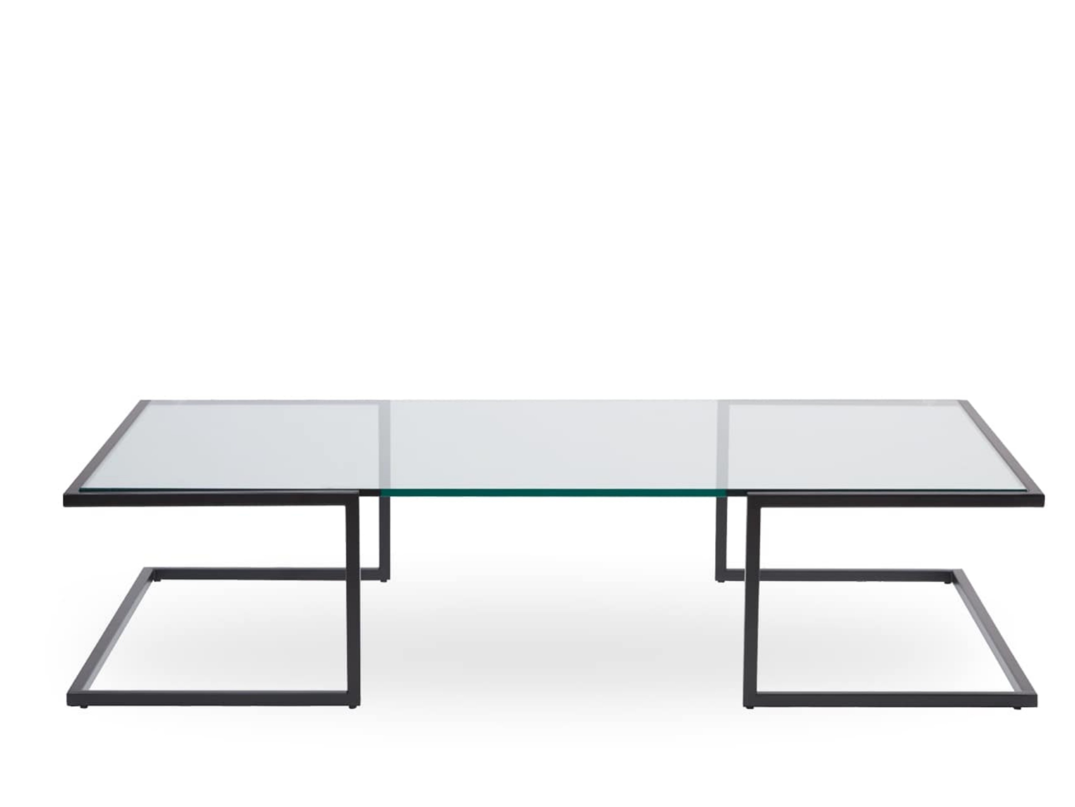 Стеклянный прямоугольный низкий журнальный столик ROSSIN Горизонт ARCH-00151623 - Вид №1