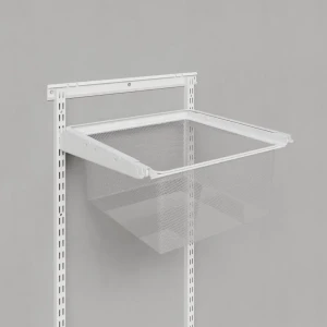 Корзина выдвижная 39.5x8.5x41 см цвет белый