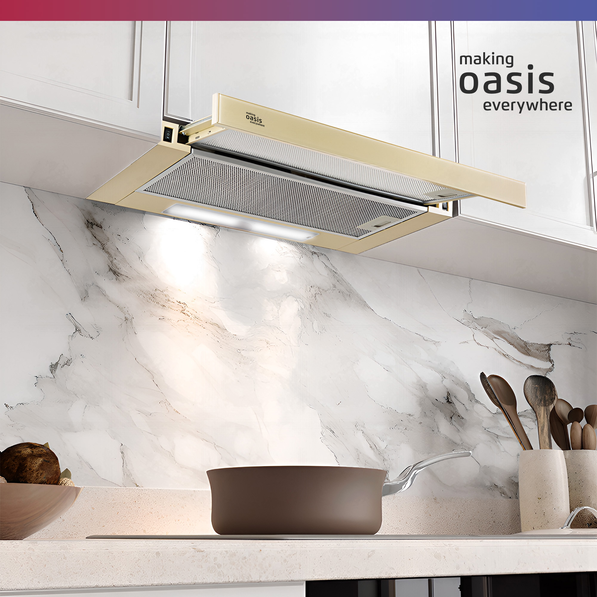 5355920 Вытяжка телескопическая Oasis UV-60IG бежевый/бежевый STDN-0006700 - Вид №10