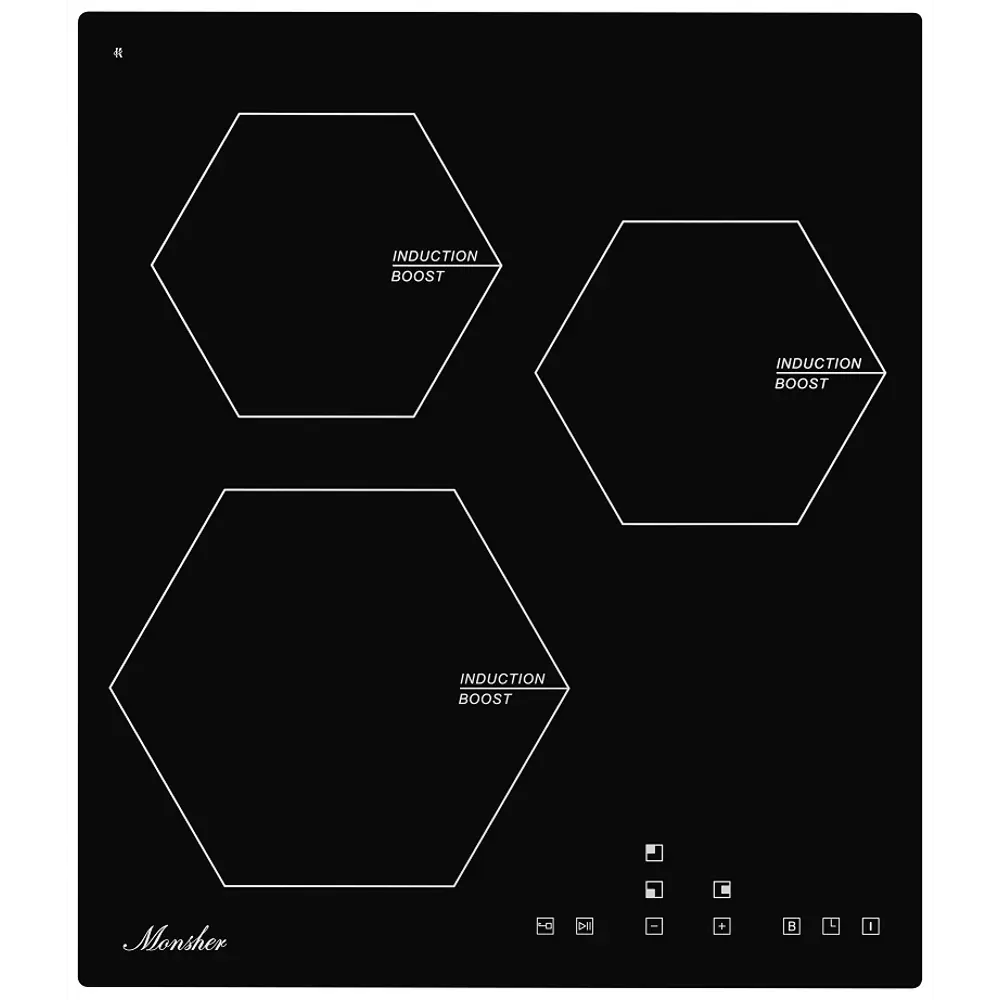 Индукционная варочная панель Monsher MHI 4505 45 см 3 конфорки цвет черный