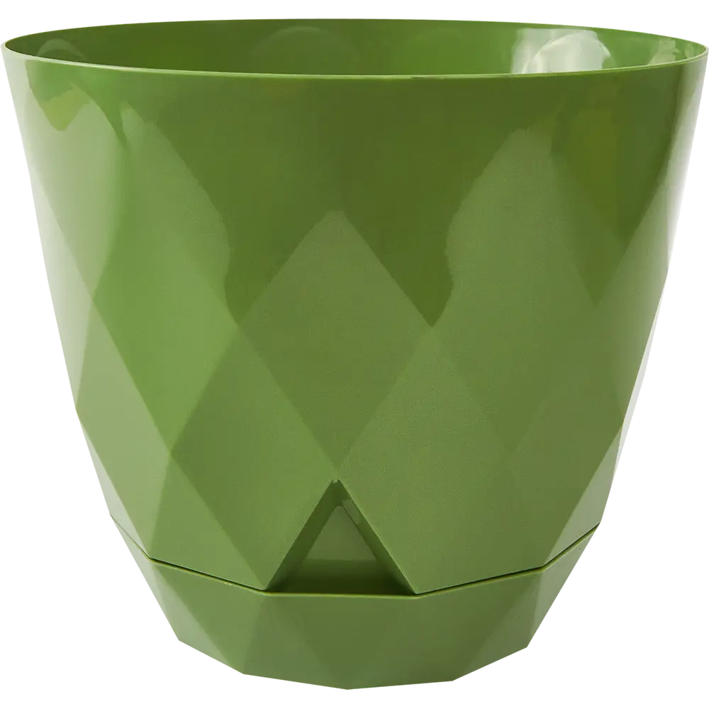 Горшок для цветов Homver Laurel ø22 h19 см v4.5 л пластик зеленый STLM-2033336