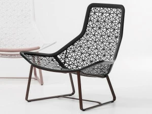 Kettal Садовое кресло из синтетического волокна с высокой спинкой Maia #65230/65235