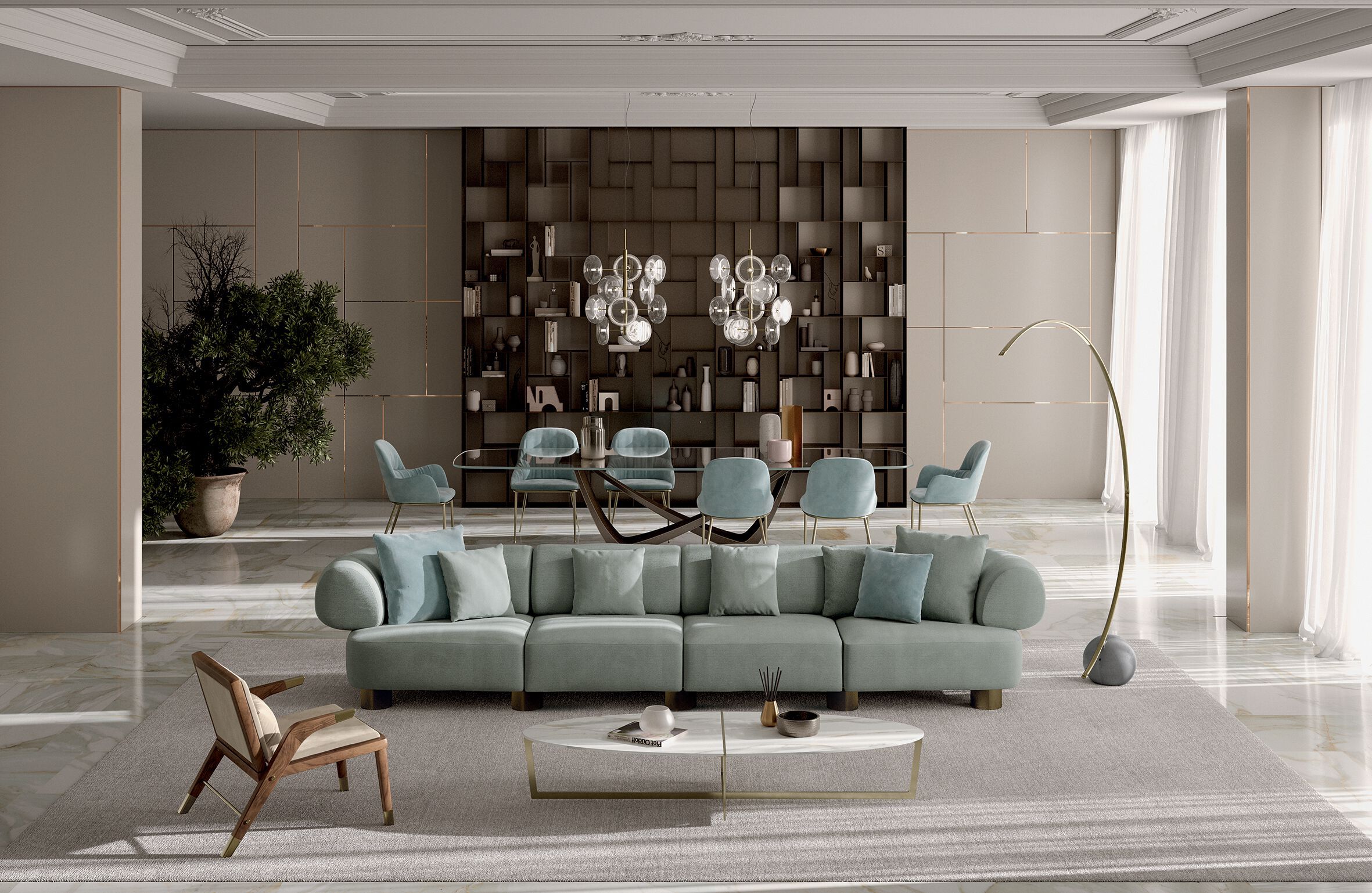 Подвесной светильник из боросиликатного стекла Bontempi Casa SPARK ARCH-00067747 - Вид №2