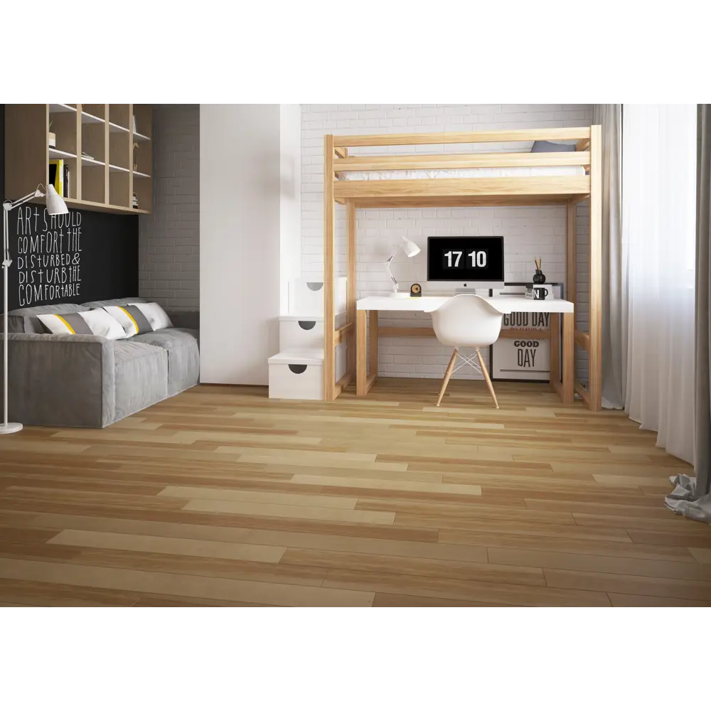 Паркетная доска однополосная «Берёза» лак 0.909 м² Amber Wood STLM-2130188 - Вид №5