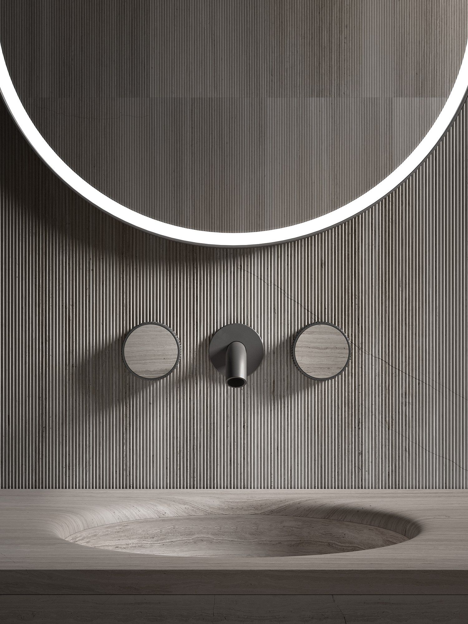 Смеситель для раковины с 3 отверстиями из мрамора Salvatori спагетти ARCH-00088592 - Вид №3