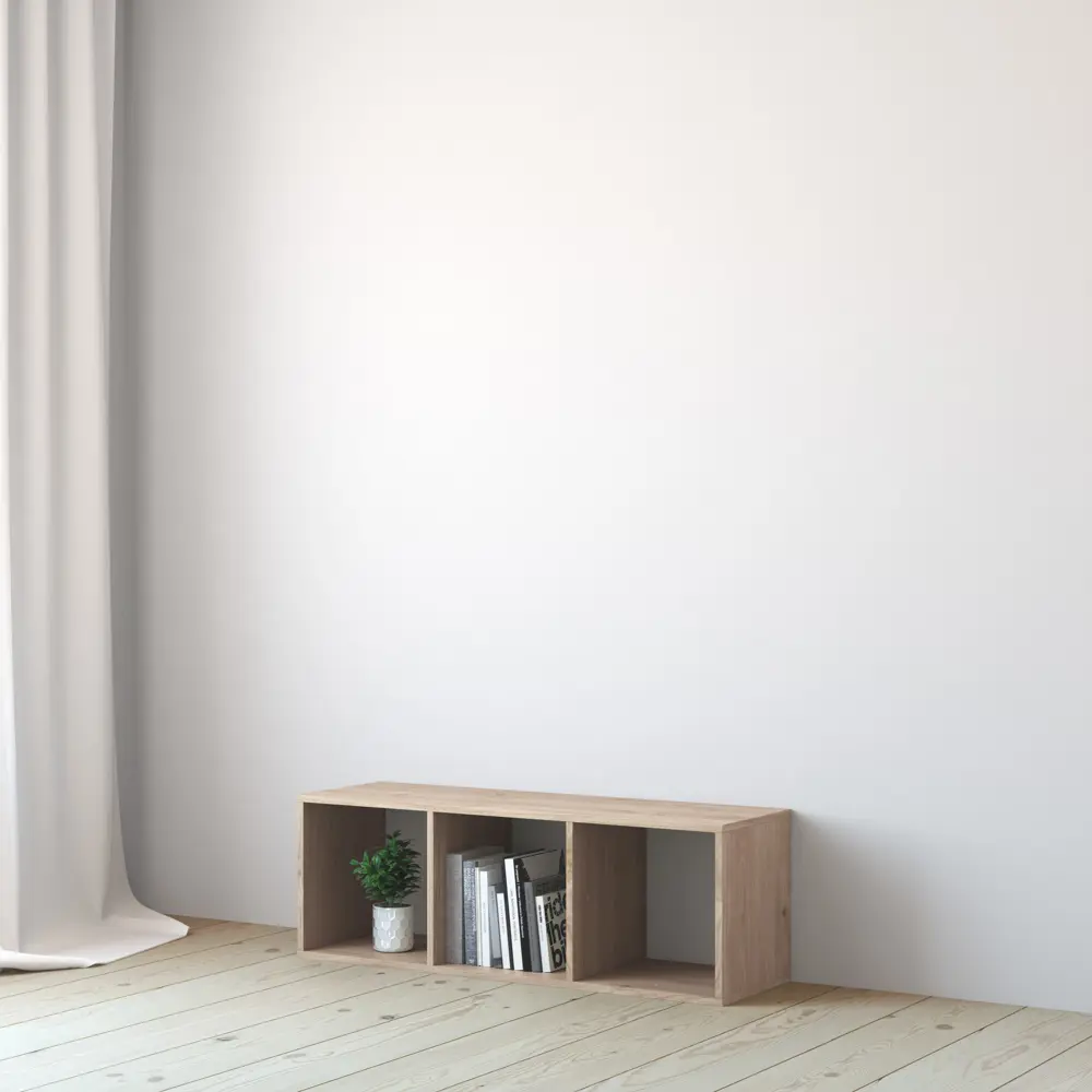 Стеллаж КУБ 3 секции 36х105х32 см ЛДСП цвет дуб Santreyd STLM-2057144 - Вид №5