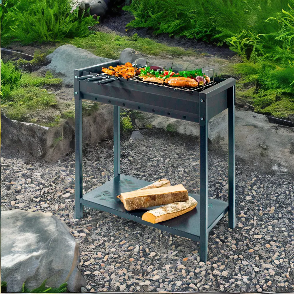 Мангал Дачный сезон Огонек О-60 66x38x80 см сталь черный Santreyd STLM-2038505 - Вид №3