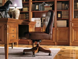 Martini Interiors Поворотное кожаное кресло на колесиках Incontri