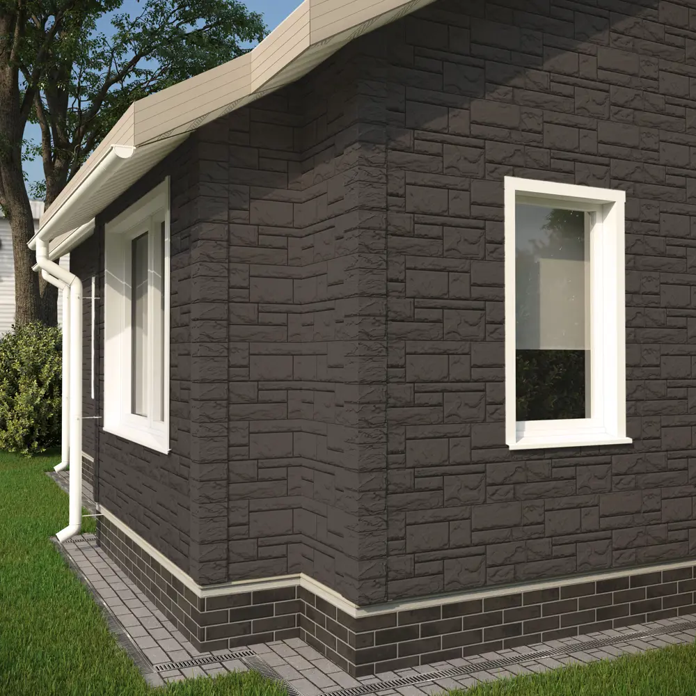 Угол наружный Docke Камень крупный 406x19.5 мм темно-коричневый DÖCKE STLM-2069351 - Вид №3