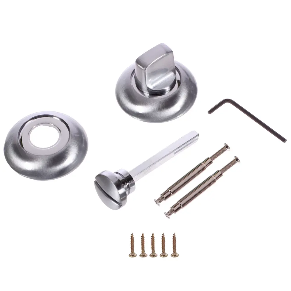 Фиксатор-вертушка для дверей Palladium R SC/CP BK, ЦАМ, цвет матовый хром/хром STLM-2074547 - Вид №2