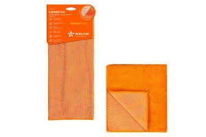 16463062 Салфетка из микрофибры и коралловой ткани оранжевая, 35x40 см AB-A-04 Airline
