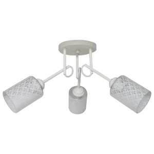 Люстра потолочная «Джаз», 3 лампы, 18 м², цвет белый/белый