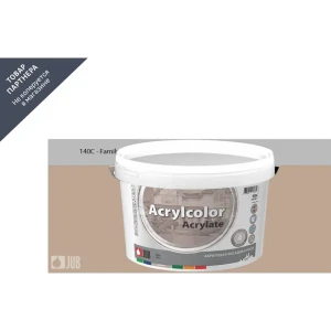 Краска фасадная Jub Acrilcolor 1009798-140c цвет коричневый матовый база B 2 л