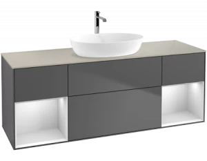 Villeroy&Boch Тумба под раковину Прямоугольная версия F863MTGK Finion Anthracite Matt Lacquer