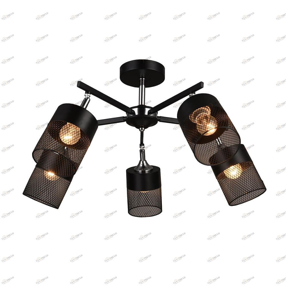 Спот потолочный черный на 5 ламп Wedo Light "Берат" 66030.01.13.05 WEDO LIGHT БЕРАТ 00-3924625 Черный 