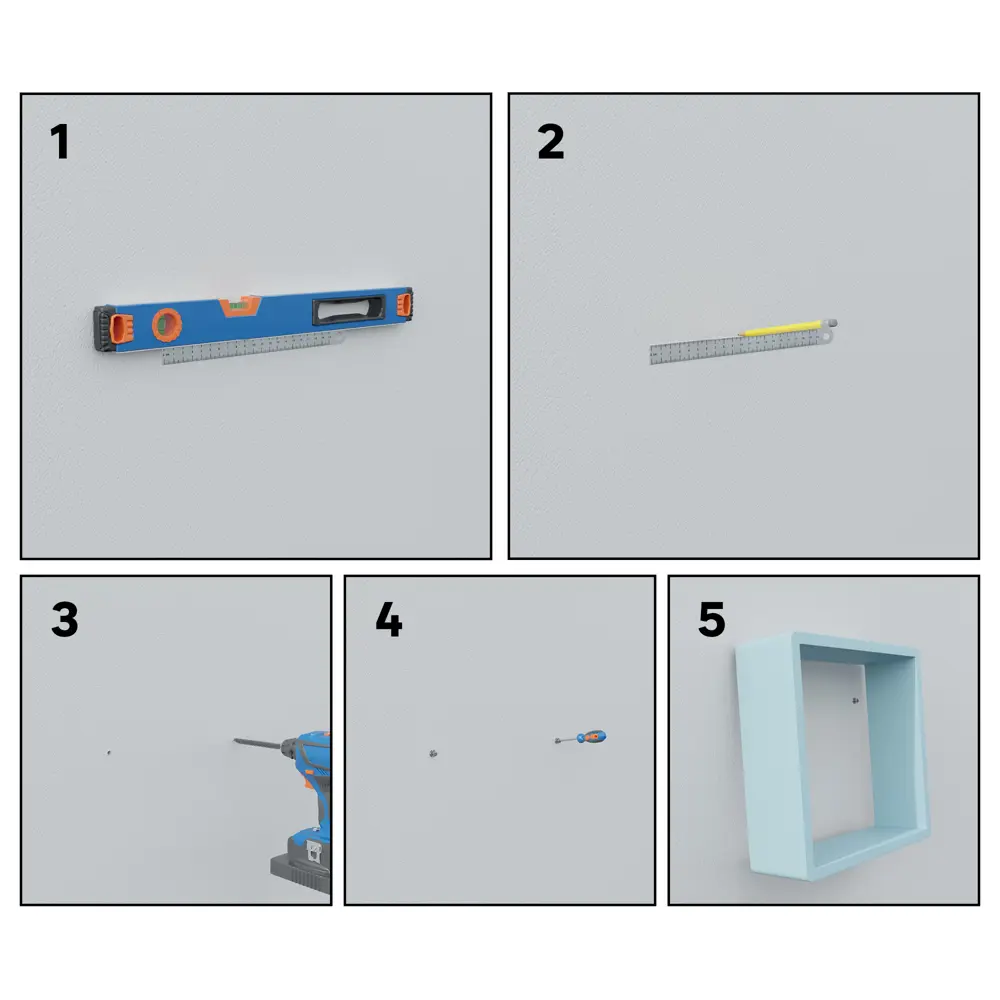 Spaceo: Набор из 3 полок эвкалиптовых для интерьера 82877488 STLM-1080956 - Вид №7