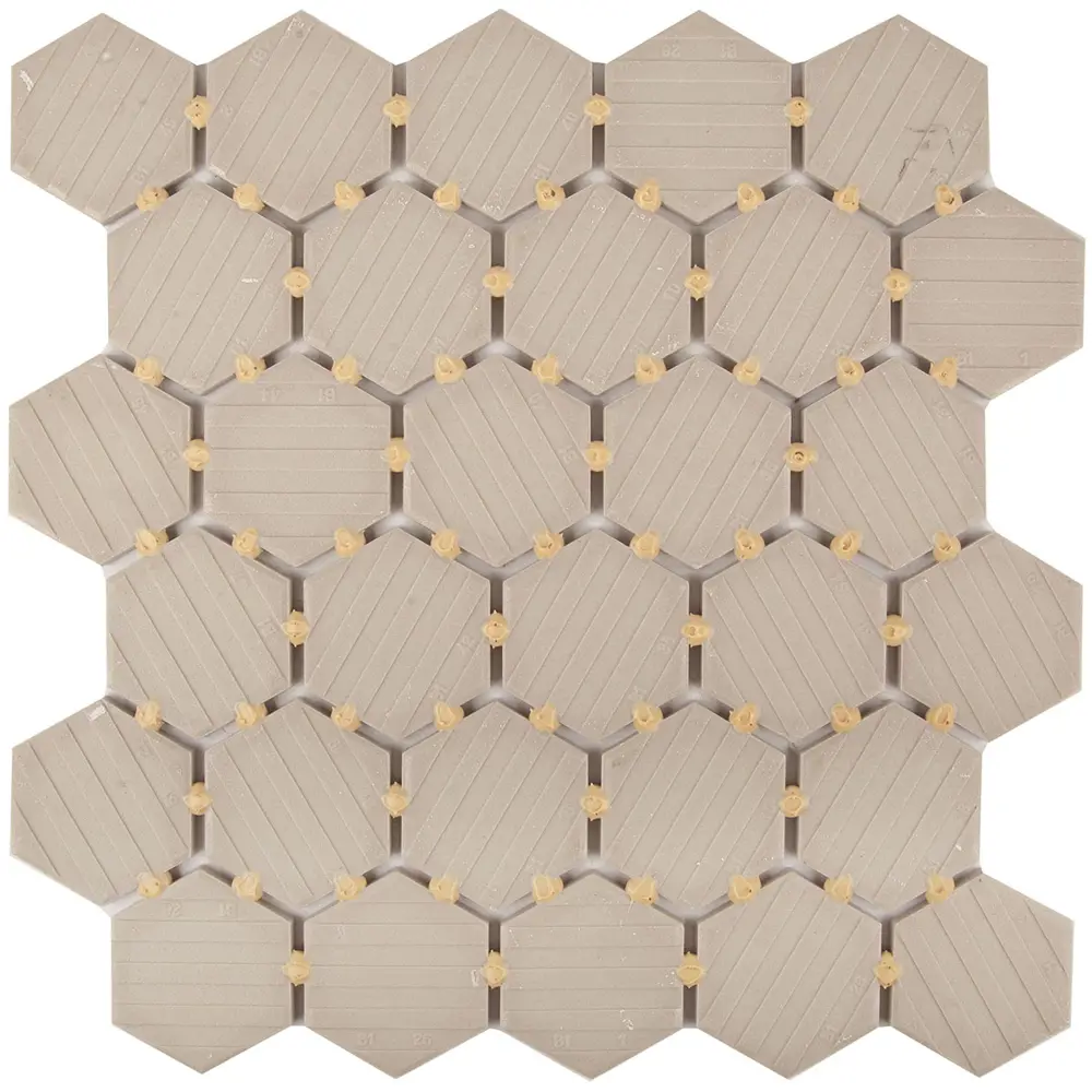 Мозаика керамическая Smart Mosaic Homework Hexagon Grey Glossy 27.1x28.2 см цвет серый STLM-2134946 - Вид №5