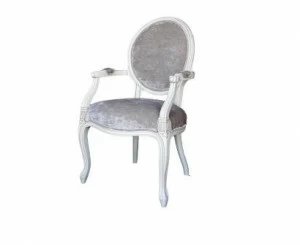 Стул с мягким сиденьем и подлокотниками серый White Rose MARIA&STEFANIA WHITE ROSE 00-3966612 Серый