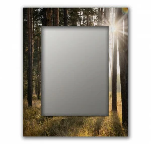Зеркало настенное квадратное 60х60 см коричневое "Солнечный луч" ДОМ КОРЛЕОНЕ ДИЗАЙНЕРСКИЕ 00-3964914 Коричневый